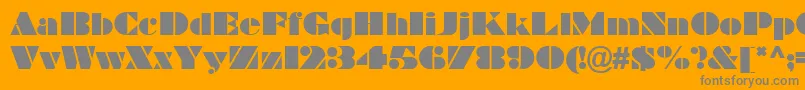 GeBravo Font – Gray Fonts on Orange Background