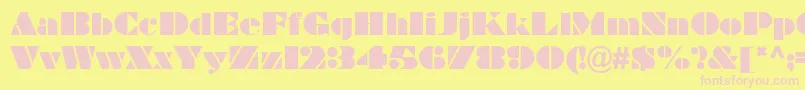 GeBravo Font – Pink Fonts on Yellow Background