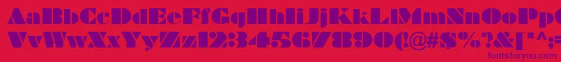 GeBravo Font – Purple Fonts on Red Background