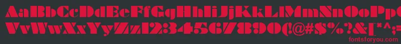 GeBravo Font – Red Fonts on Black Background