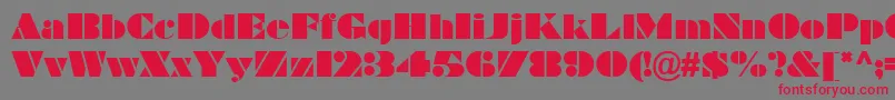 GeBravo Font – Red Fonts on Gray Background