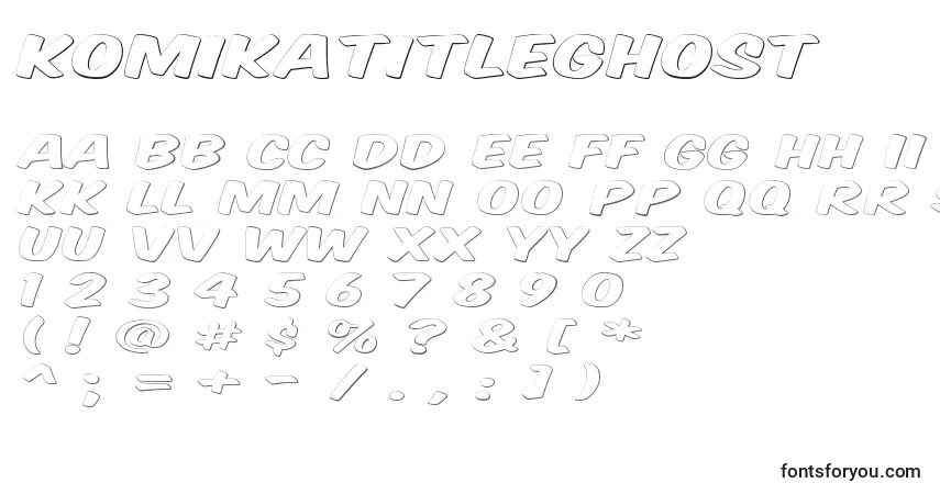 A fonte KomikaTitleGhost – alfabeto, números, caracteres especiais