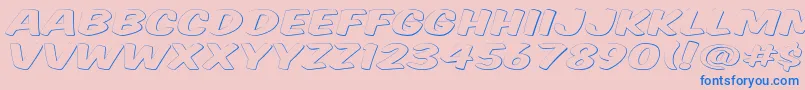 KomikaTitleGhost Font – Blue Fonts on Pink Background
