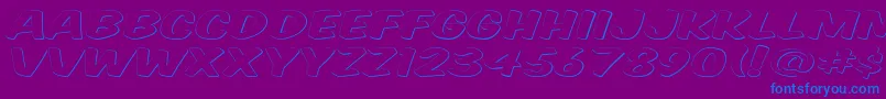 KomikaTitleGhost Font – Blue Fonts on Purple Background
