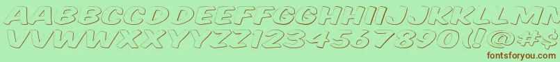 KomikaTitleGhost Font – Brown Fonts on Green Background