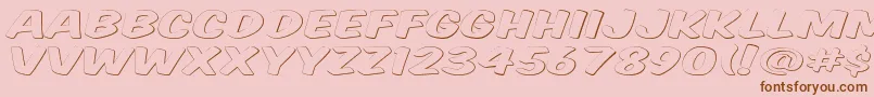 KomikaTitleGhost Font – Brown Fonts on Pink Background