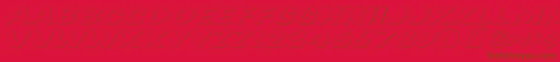 KomikaTitleGhost Font – Brown Fonts on Red Background