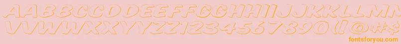 KomikaTitleGhost Font – Orange Fonts on Pink Background