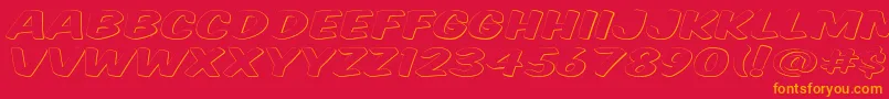 KomikaTitleGhost Font – Orange Fonts on Red Background