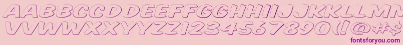 KomikaTitleGhost Font – Purple Fonts on Pink Background