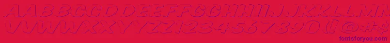 KomikaTitleGhost Font – Purple Fonts on Red Background