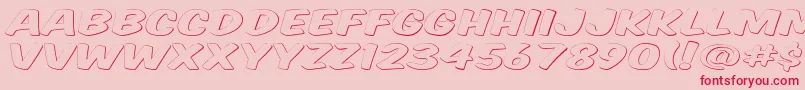 KomikaTitleGhost Font – Red Fonts on Pink Background