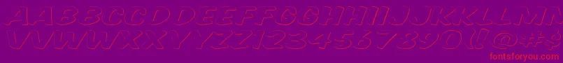 KomikaTitleGhost Font – Red Fonts on Purple Background