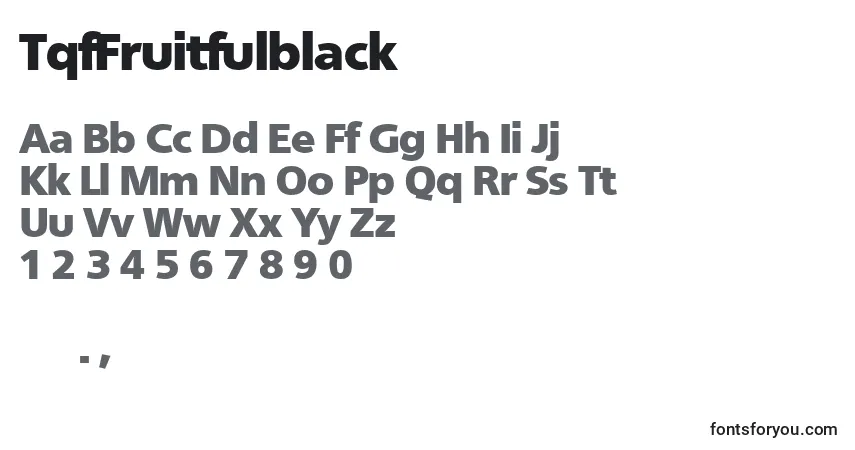 TqfFruitfulblack-fontti – aakkoset, numerot, erikoismerkit