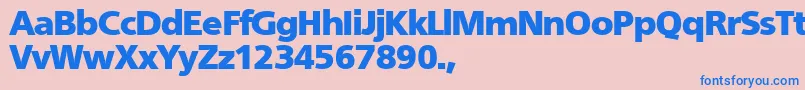 TqfFruitfulblack Font – Blue Fonts on Pink Background