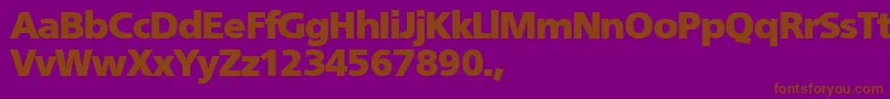 TqfFruitfulblack Font – Brown Fonts on Purple Background