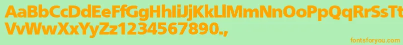 Police TqfFruitfulblack – polices orange sur fond vert