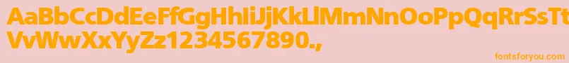 TqfFruitfulblack Font – Orange Fonts on Pink Background