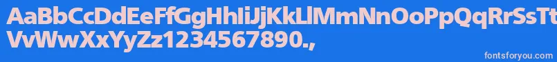 TqfFruitfulblack Font – Pink Fonts on Blue Background