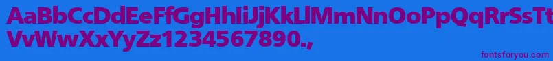 TqfFruitfulblack Font – Purple Fonts on Blue Background