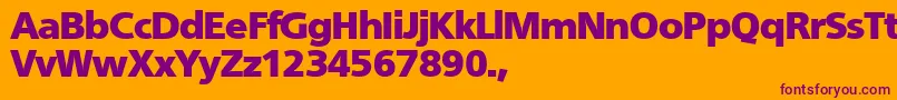 TqfFruitfulblack Font – Purple Fonts on Orange Background