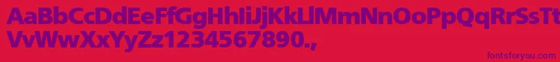 TqfFruitfulblack Font – Purple Fonts on Red Background