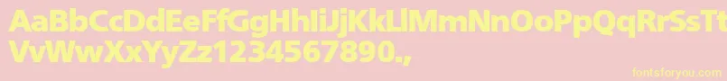 TqfFruitfulblack Font – Yellow Fonts on Pink Background