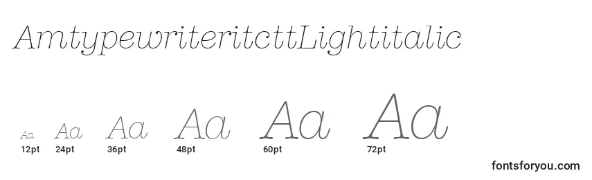 AmtypewriteritcttLightitalic Font Sizes