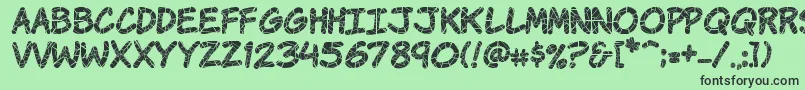 KomikaKrak Font – Black Fonts on Green Background