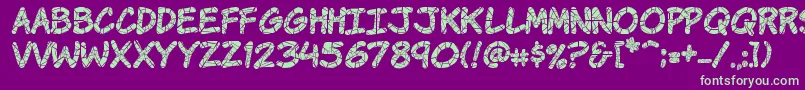 KomikaKrak Font – Green Fonts on Purple Background