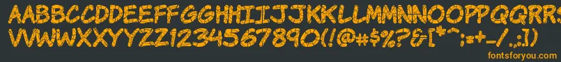 KomikaKrak Font – Orange Fonts on Black Background