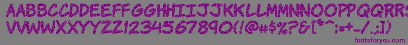 KomikaKrak Font – Purple Fonts on Gray Background