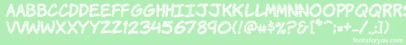 KomikaKrak Font – White Fonts on Green Background