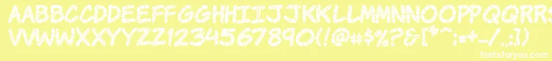 KomikaKrak Font – White Fonts on Yellow Background