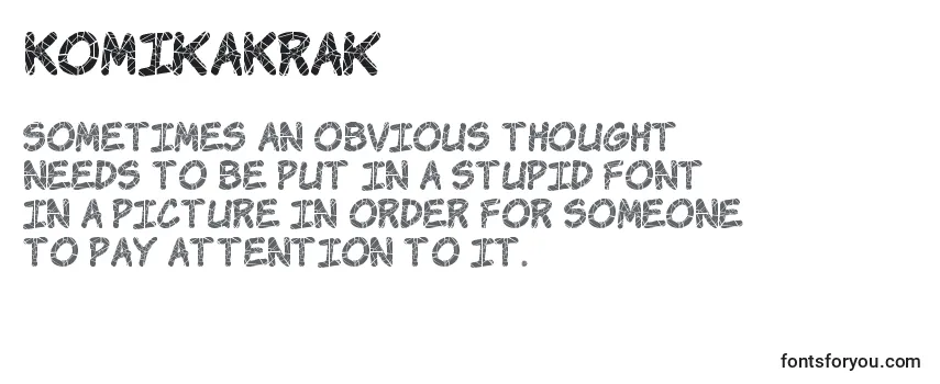 Review of the KomikaKrak Font
