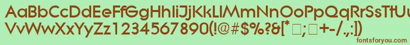 SaborDisplaySsi Font – Brown Fonts on Green Background