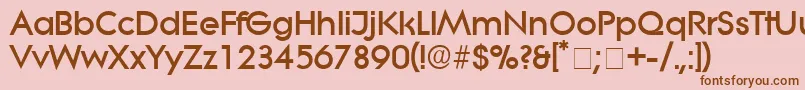 SaborDisplaySsi Font – Brown Fonts on Pink Background