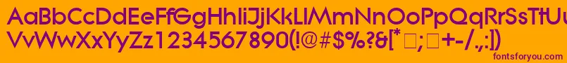 SaborDisplaySsi Font – Purple Fonts on Orange Background