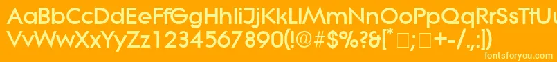 SaborDisplaySsi Font – Yellow Fonts on Orange Background