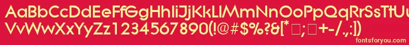 SaborDisplaySsi Font – Yellow Fonts on Red Background