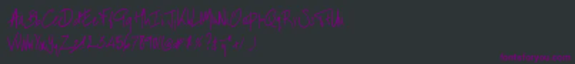 BartHandschrift Font – Purple Fonts on Black Background