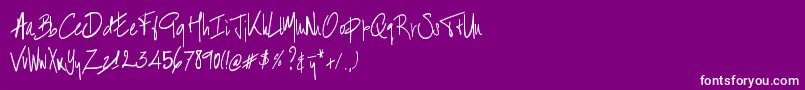 BartHandschrift Font – White Fonts on Purple Background