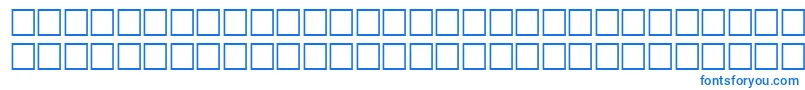 フォントTepidRegular – 白い背景に青い文字