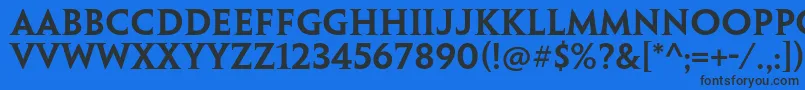 PenumbraserifstdSemibold-Schriftart – Schwarze Schriften auf blauem Hintergrund