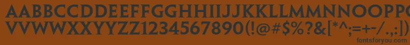 フォントPenumbraserifstdSemibold – 黒い文字が茶色の背景にあります