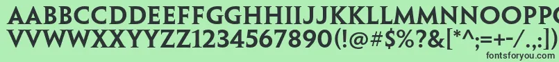 Шрифт PenumbraserifstdSemibold – чёрные шрифты на зелёном фоне