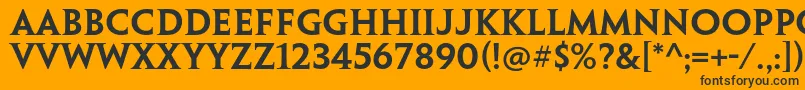 PenumbraserifstdSemibold Font – Black Fonts on Orange Background