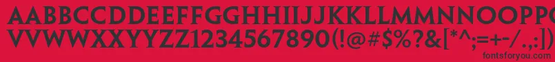 PenumbraserifstdSemibold Font – Black Fonts on Red Background