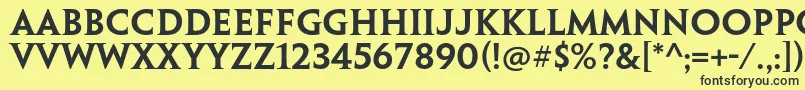 PenumbraserifstdSemibold Font – Black Fonts on Yellow Background
