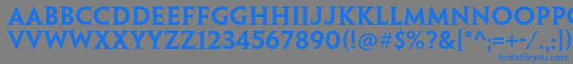 PenumbraserifstdSemibold Font – Blue Fonts on Gray Background
